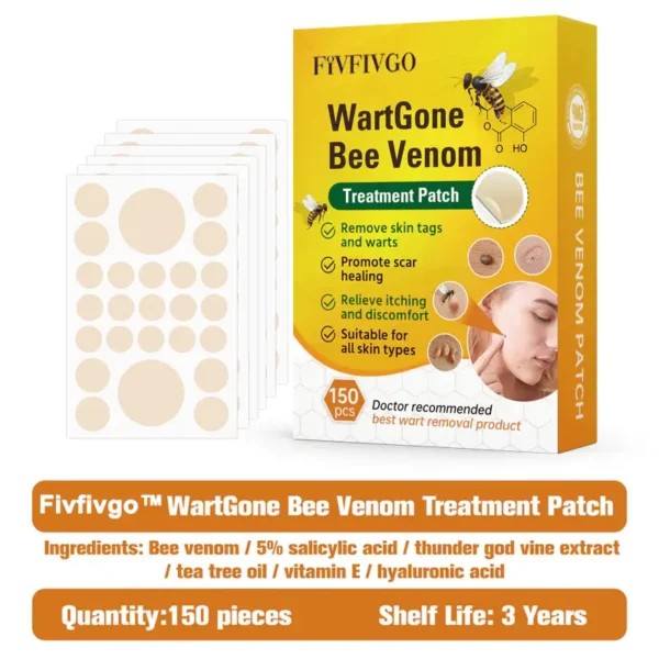 Fivfivgo™ WartGone Bee Venom Treatment Patch