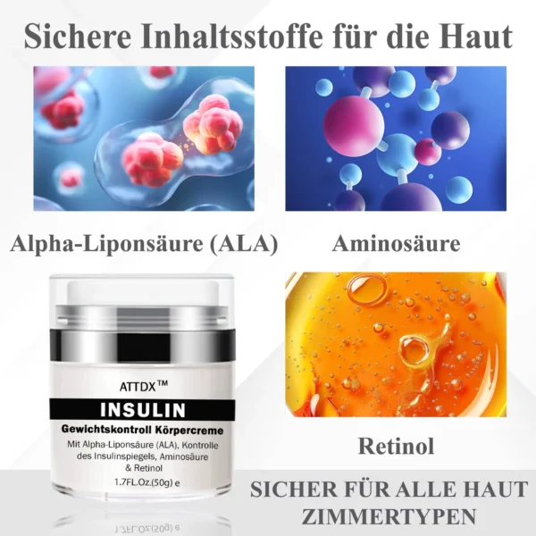 ATTDX™ Insulin Gewichtskontroll Körpercreme