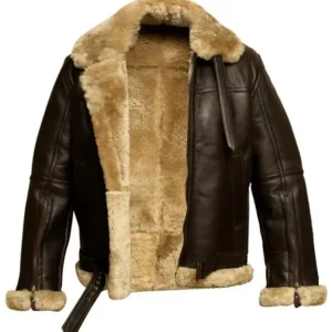 Aviator Bomber Jacket B3 Real Shearling Sheepskin Leather