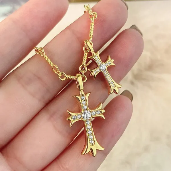 DIYSTAR™ Lymphatic Magnetic Therapy Cross Design Diamond Necklace