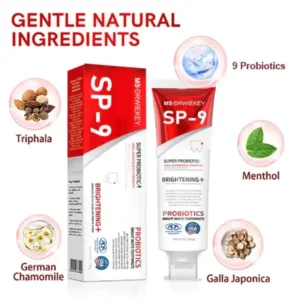 Super Probiotic-9 Toothpaste with 9 Probiotics oalance Oral microbiota strength