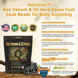 Awzlove™ Bee Venom & 30-Herb Detox Foot Soak Beads for Body Sculpting