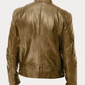 Biker Casual Zipper Leather Jacket