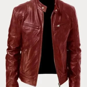 Biker Casual Zipper Leather Jacket