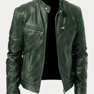 Biker Casual Zipper Leather Jacket