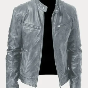 Biker Casual Zipper Leather Jacket