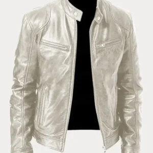 Biker Casual Zipper Leather Jacket