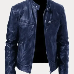 Biker Casual Zipper Leather Jacket