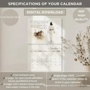 Christianity 2025 Bible Verse Calendar