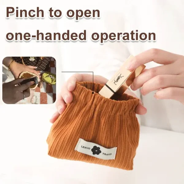 Corduroy Elastic Hair Tie Organizer