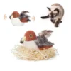 Interactive squeaking and fluttering bird for cats