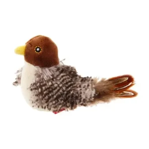 Interactive squeaking and fluttering bird for cats