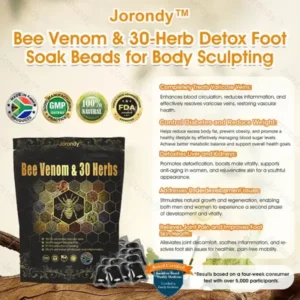 Jorondy® Bee Venom and 30 Herbs Detox Foot Bath Beads for Detoxification