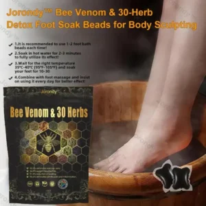 Jorondy® Bee Venom and 30 Herbs Detox Foot Bath Beads for Detoxification