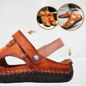 Large Size Soft Leather Men’s Breathable Outdoor Sandals