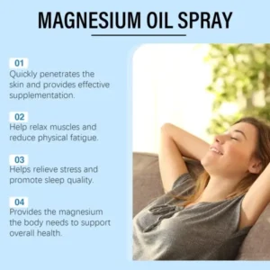 RELIEF-RIGHT ORGANIC MAGNESIUM OIL BODY SPRAY, ENHANCED IMMUNE FUNCTION: PAIN, STRESS & INSOMNIA RELIEF