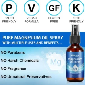 RELIEF-RIGHT ORGANIC MAGNESIUM OIL BODY SPRAY, ENHANCED IMMUNE FUNCTION: PAIN, STRESS & INSOMNIA RELIEF