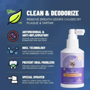 Seurico™ Teeth Cleaning Spray with Oral Probiotics for Dogs & Cats