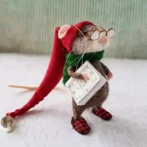 Stuart Little Handmade Cute Needle Felted Mouse