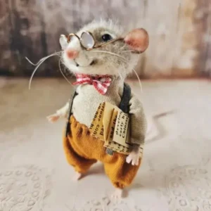 Stuart Little Handmade Cute Needle Felted Mouse