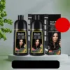 The New-Black Hair Dye Shampoo Instant 3 in 1-100% Black Coverage