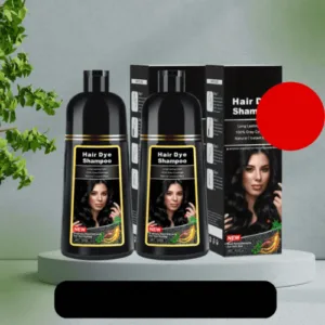 The New-Black Hair Dye Shampoo Instant 3 in 1-100% Black Coverage