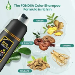 The New-Black Hair Dye Shampoo Instant 3 in 1-100% Black Coverage