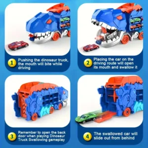 Transport Dinosaur Truck with Foldable Sliding