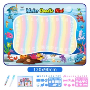 Water Doodle Mat ,Aqua Painting Drawing Mat Mess Free Learning Toy Mat