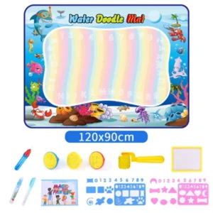 Water Doodle Mat ,Aqua Painting Drawing Mat Mess Free Learning Toy Mat