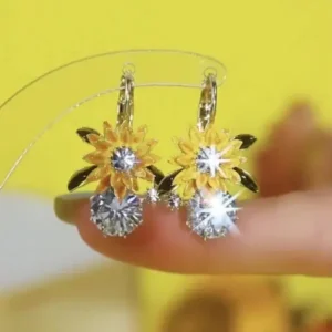 Histone™ Lymphatic Circulation Sunflower Germanium Earrings