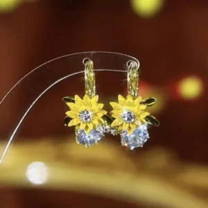 Histone™ Lymphatic Circulation Sunflower Germanium Earrings