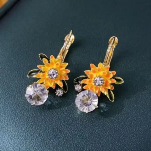 Histone™ Lymphatic Circulation Sunflower Germanium Earrings