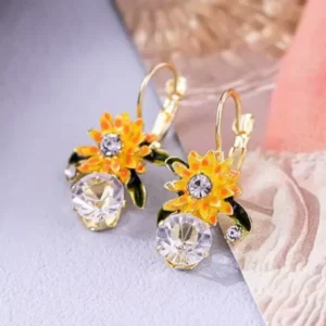 Histone™ Lymphatic Circulation Sunflower Germanium Earrings