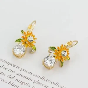 Histone™ Lymphatic Circulation Sunflower Germanium Earrings