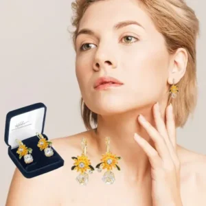 Histone™ Lymphatic Circulation Sunflower Germanium Earrings