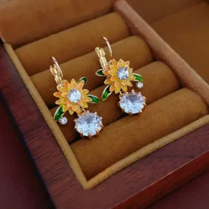 Histone™ Lymphatic Circulation Sunflower Germanium Earrings